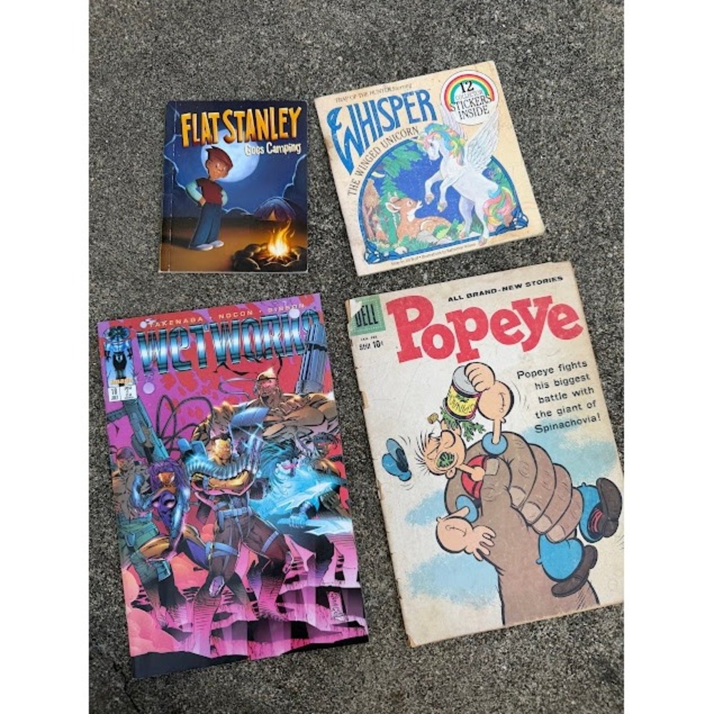 Vintage Retro Nostalgia Image Dell Mixed Comic Book Kids Story Lot OS Multicolor